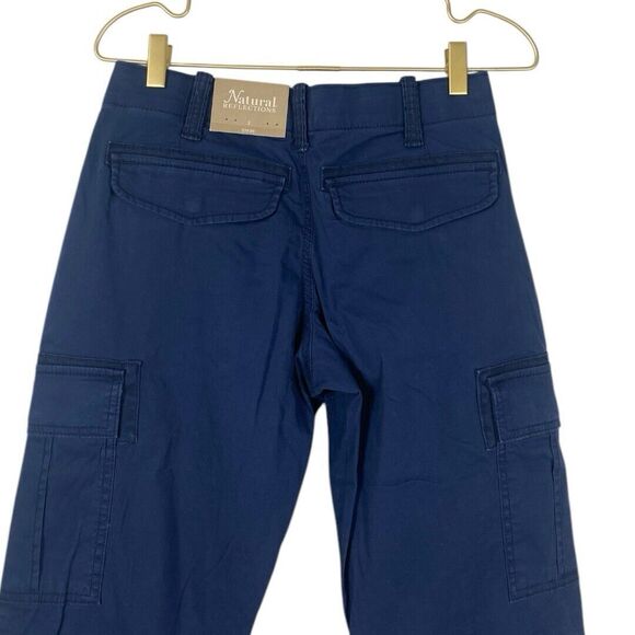 Natural Reflections Size 2 Navy Blue CARGO Pants Cotton Polyester Spandex WP57 - Picture 7 of 11